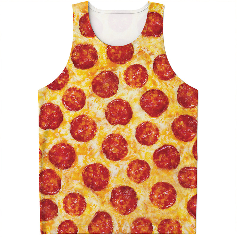 3D Printing In Food - Cute Pepperoni Pizza Tank Top For