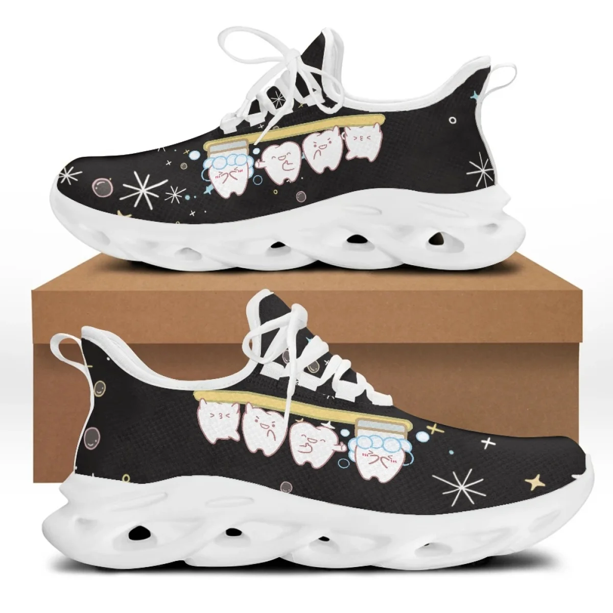 3D Printing Tooth - Yikeluo Doctor's Sneakers Tooth Pattern Women