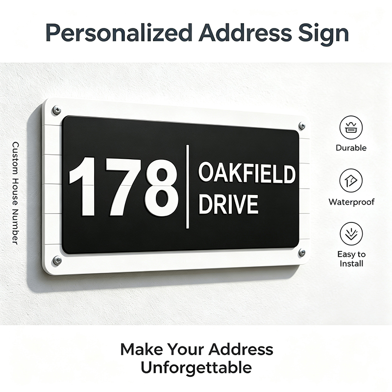 3D Printing Pla - Custom 3D Printed House Number Sign,
