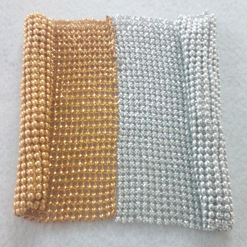 3D Printing On Fabric - 11x10cm Small Sampling Gold Silver Beaded