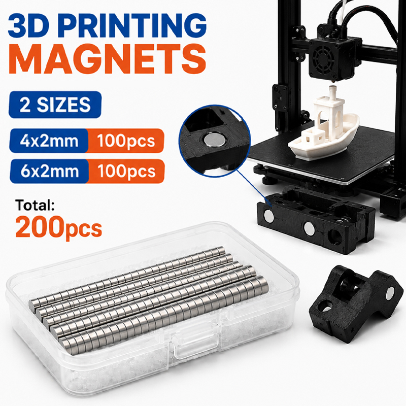3D Printing Bambu - 200pcs/box 3D Printing Magnets Kit For