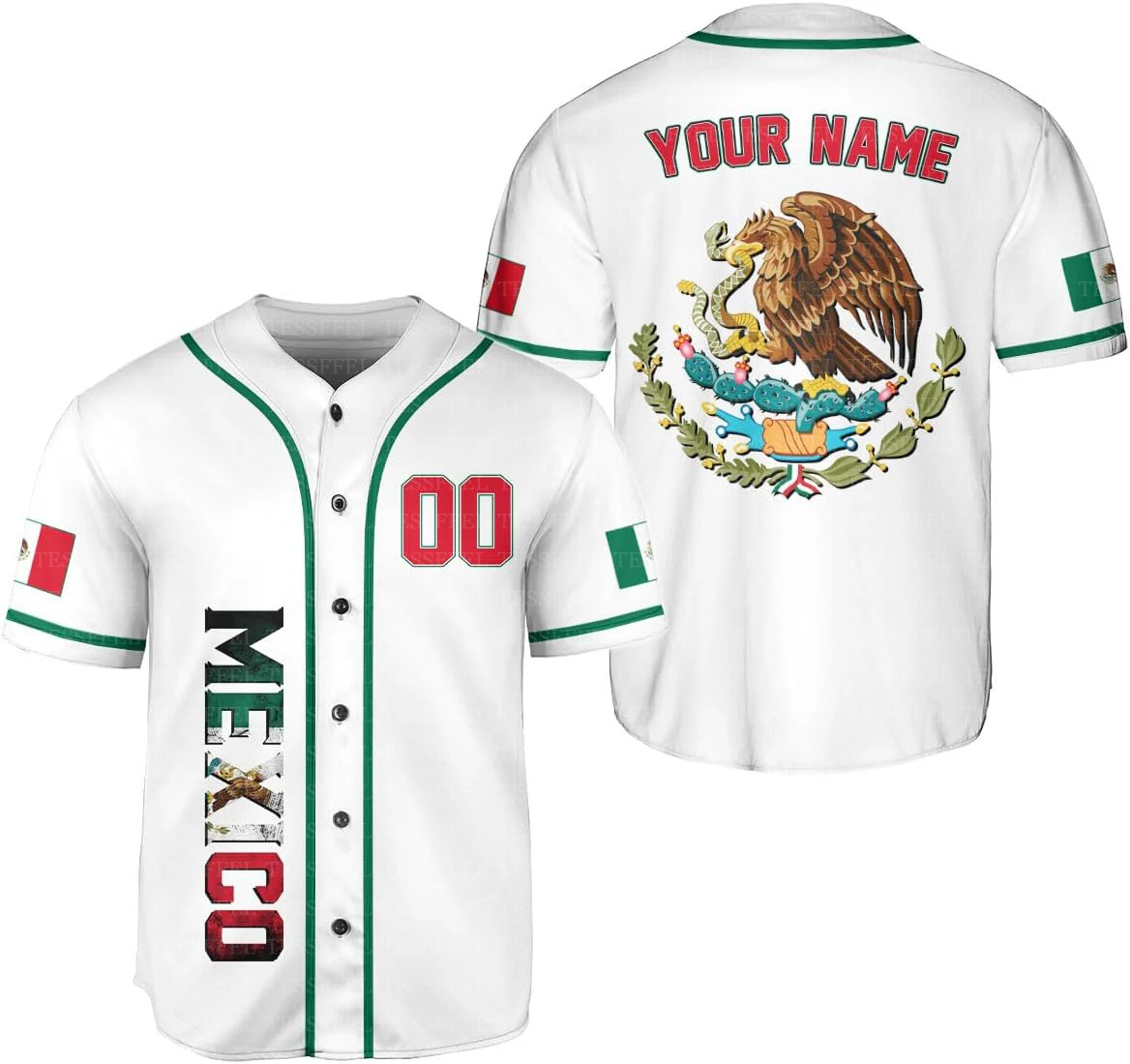 3D Printing Eagle - Custom Name Country Eagle Mexico Flag