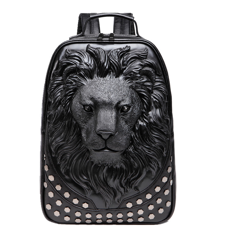 3D Embossed Lion Head Studded  - 3D Printing Link ulasan dan harga