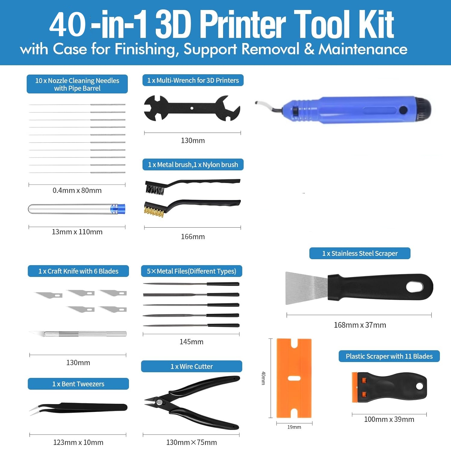 40PCS 3D Printer Tools, Scrape - 3D Printing Files ulasan dan harga