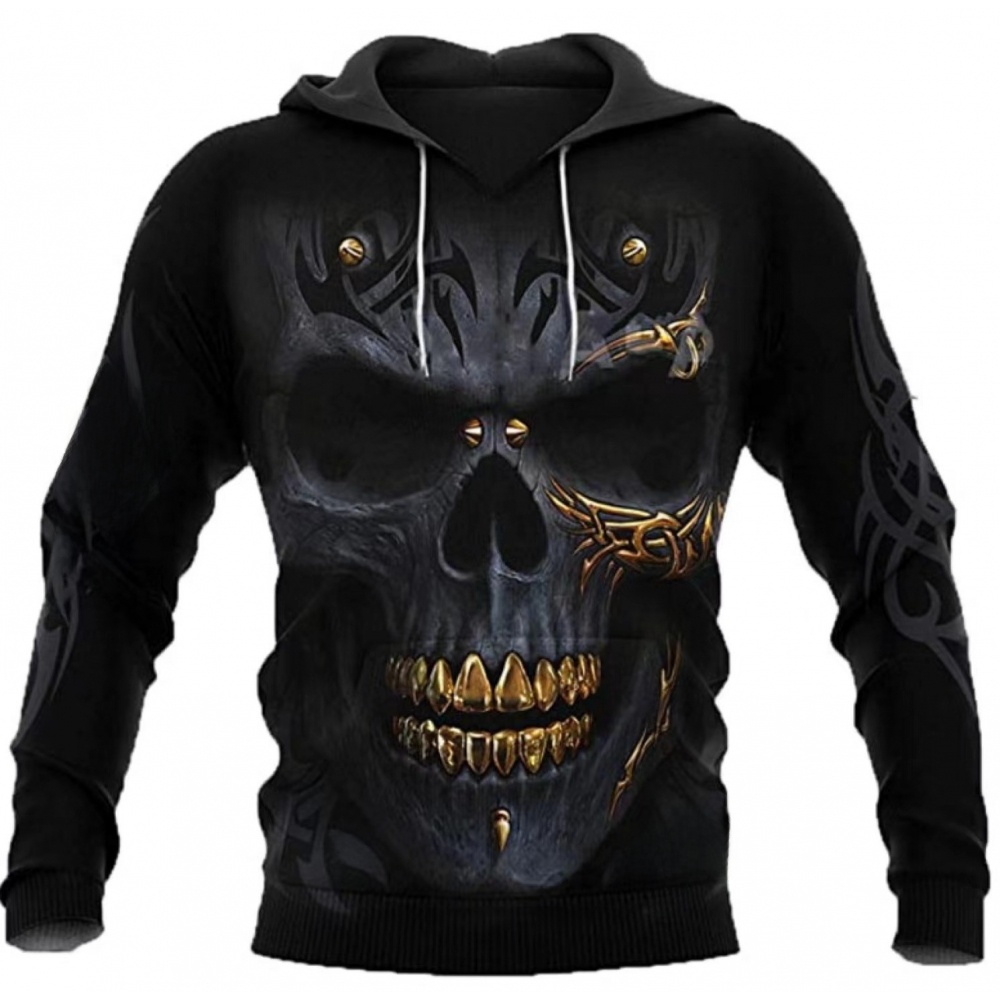 Men's Zipper Hoodie Casual Ope - 3D Printing Tooth ulasan dan harga