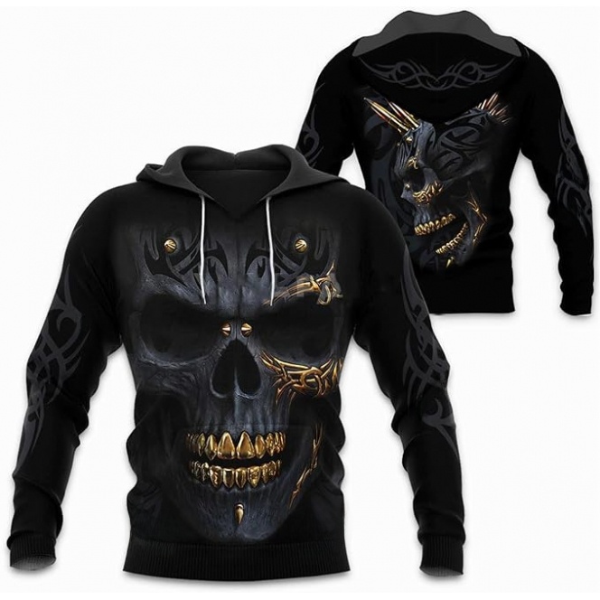 Men's Zipper Hoodie Casual Ope - 3D Printing Tooth ulasan dan harga