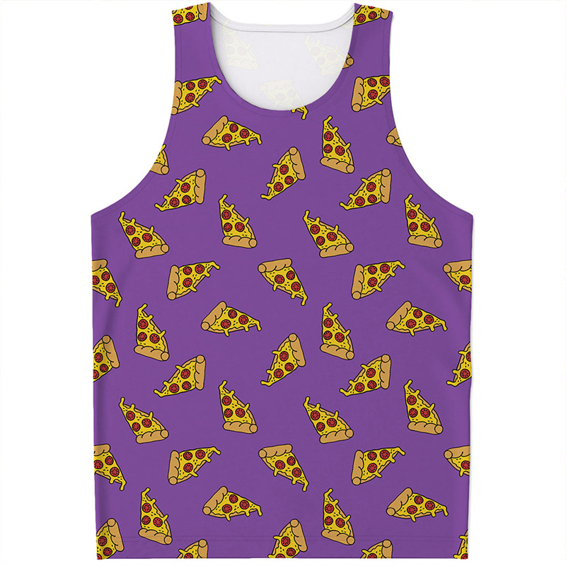 Cute Pepperoni Pizza Tank Top  - 3D Printing In Food ulasan dan harga