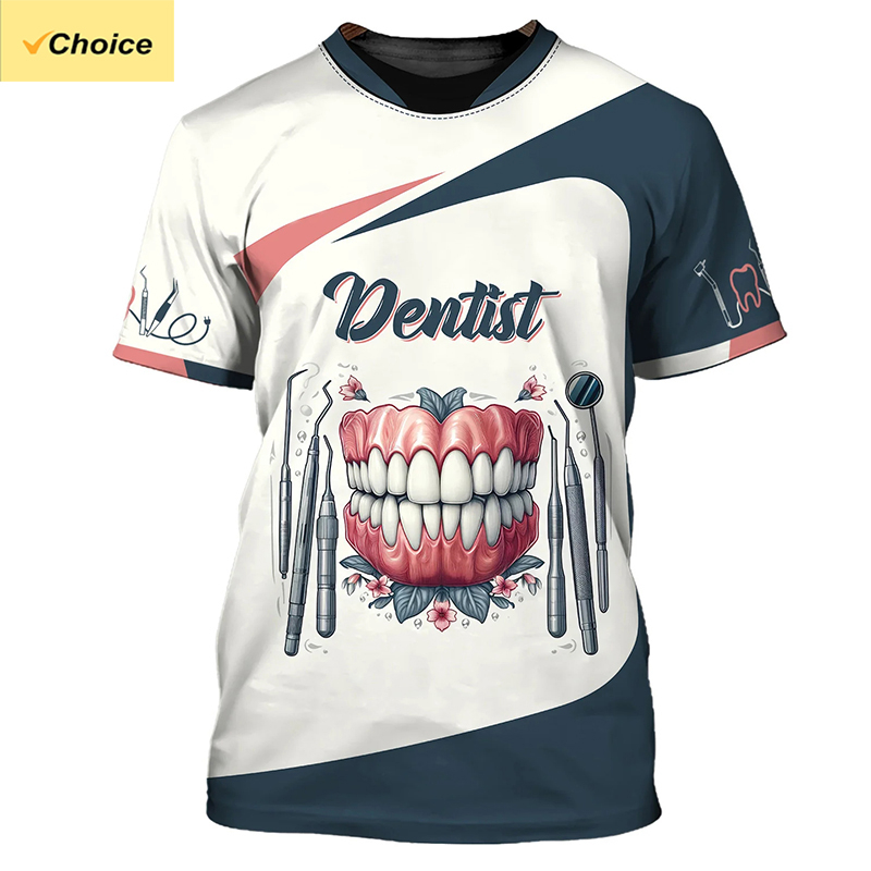 2026 Men's T-Shirt Tooth 3d Pr - 3D Printing Tooth ulasan dan harga