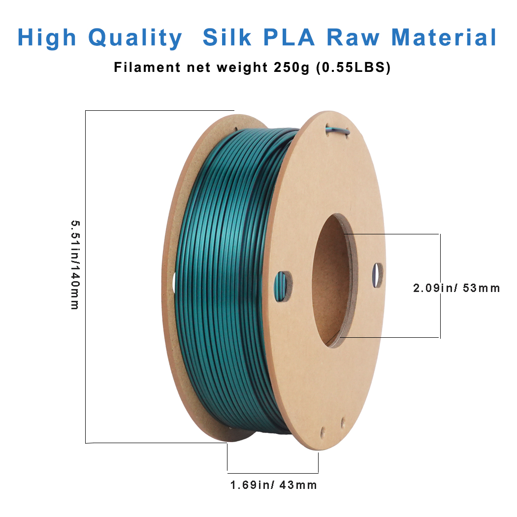 Silk Black Green PLA, Dual Col - 3D Printing Link ulasan dan harga
