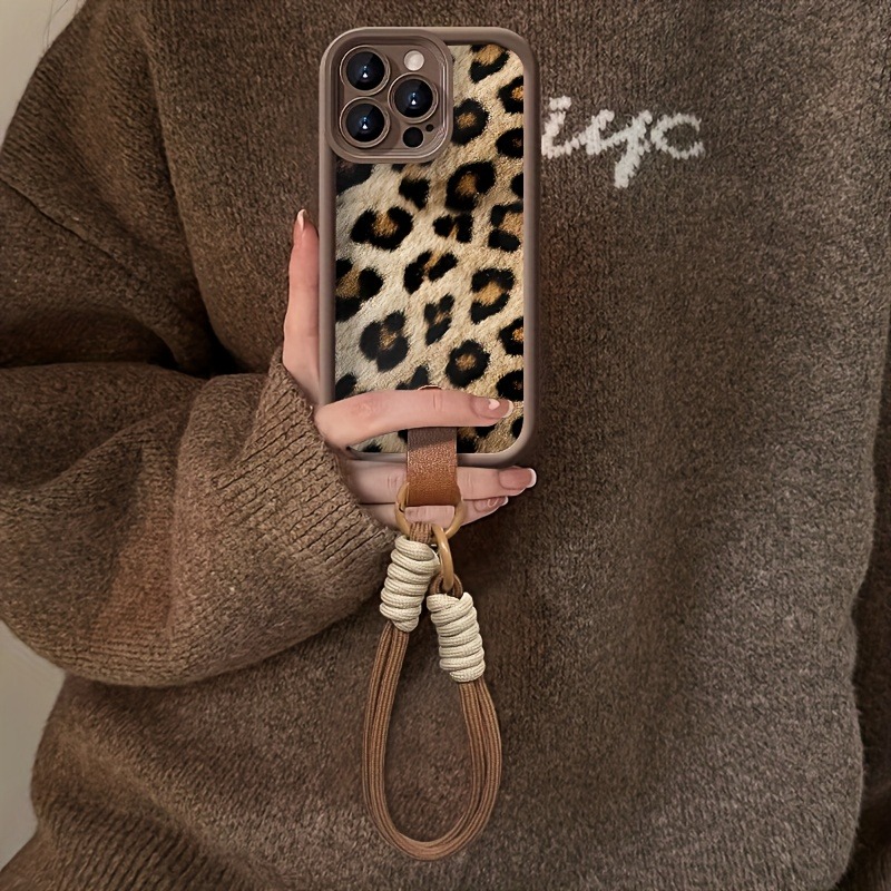 Brown Textured Leopard Print L - 3D Printing Iphone ulasan dan harga