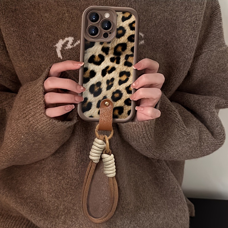 Brown Textured Leopard Print L - 3D Printing Iphone ulasan dan harga