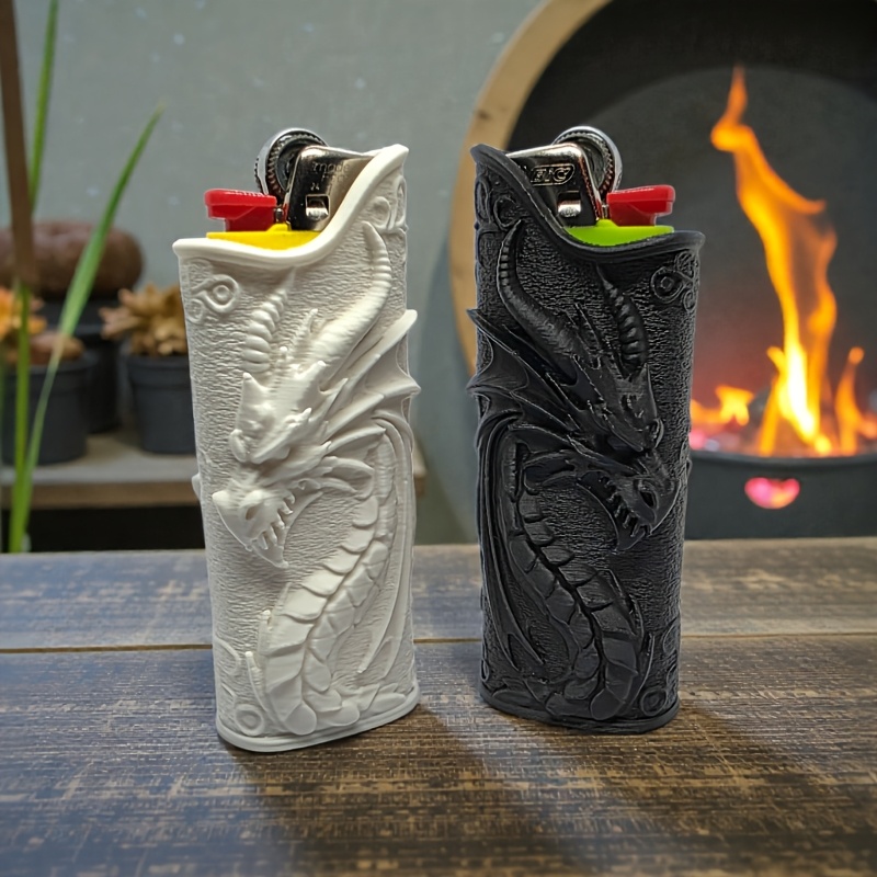 Gothic Embossed Dragon Lighter - 3D Printing Case ulasan dan harga