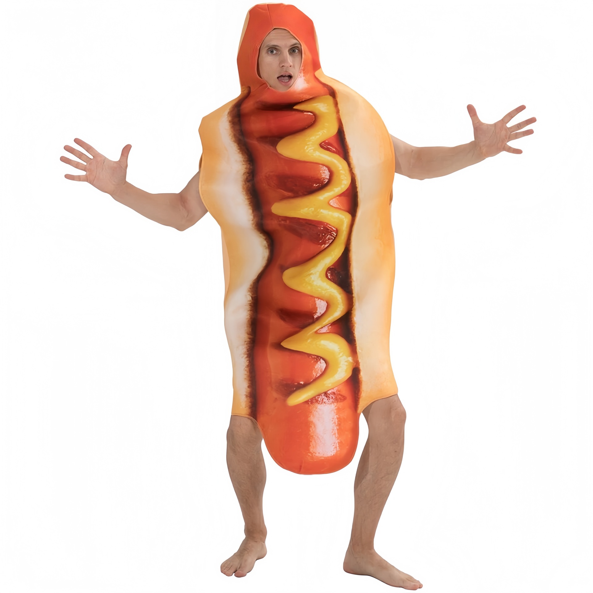 Funny 3D Print Hot Dog Hooded  - 3D Printing In Food ulasan dan harga