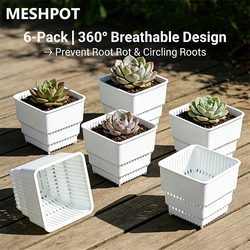 MESHPOT 6-Pack Square Pots for - 3D Printing Pot ulasan dan harga
