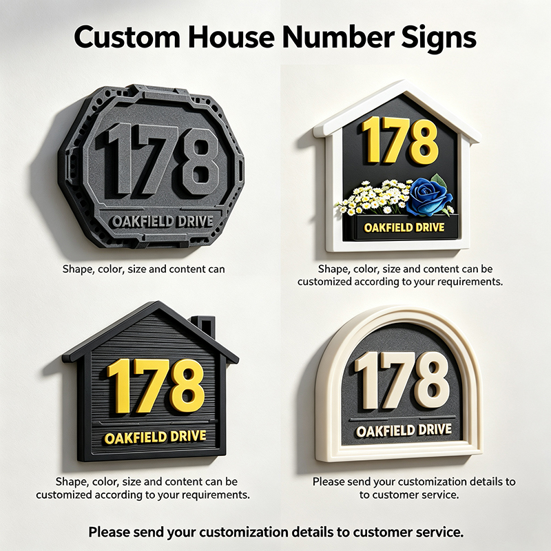 Custom 3D Printed House Number - 3D Printing Pla ulasan dan harga