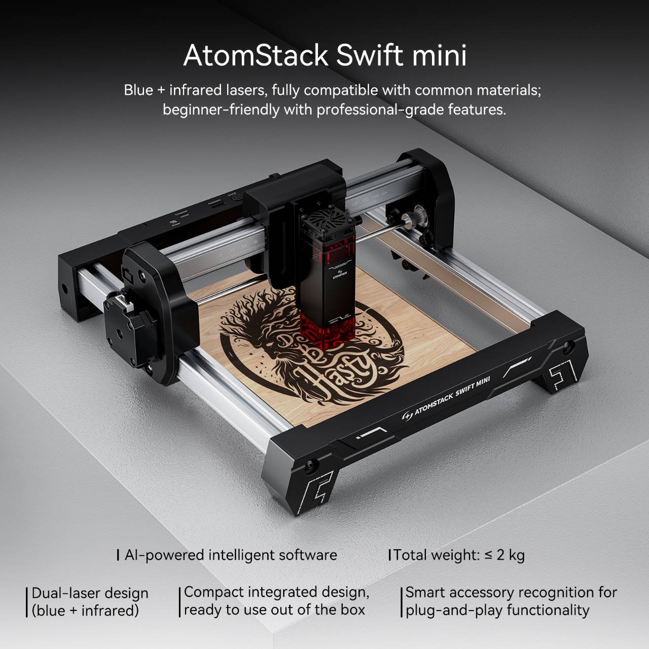 ATOMSTACK Swift Mini Laser Eng - 3D Printing Online Service ulasan dan harga
