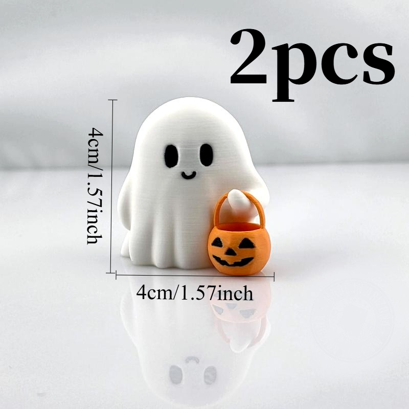 2pcs Cute Tiny Trick or Treat  - 3D Printing Ghosting ulasan dan harga