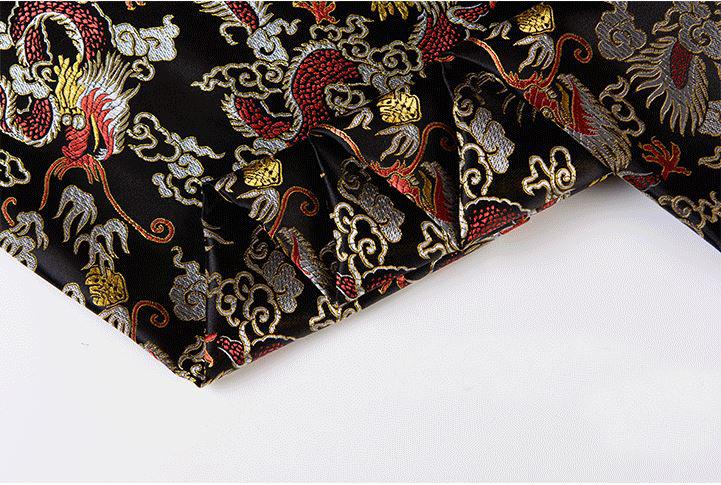 Black dragon style Metallic Ja - 3D Printing On Fabric ulasan dan harga