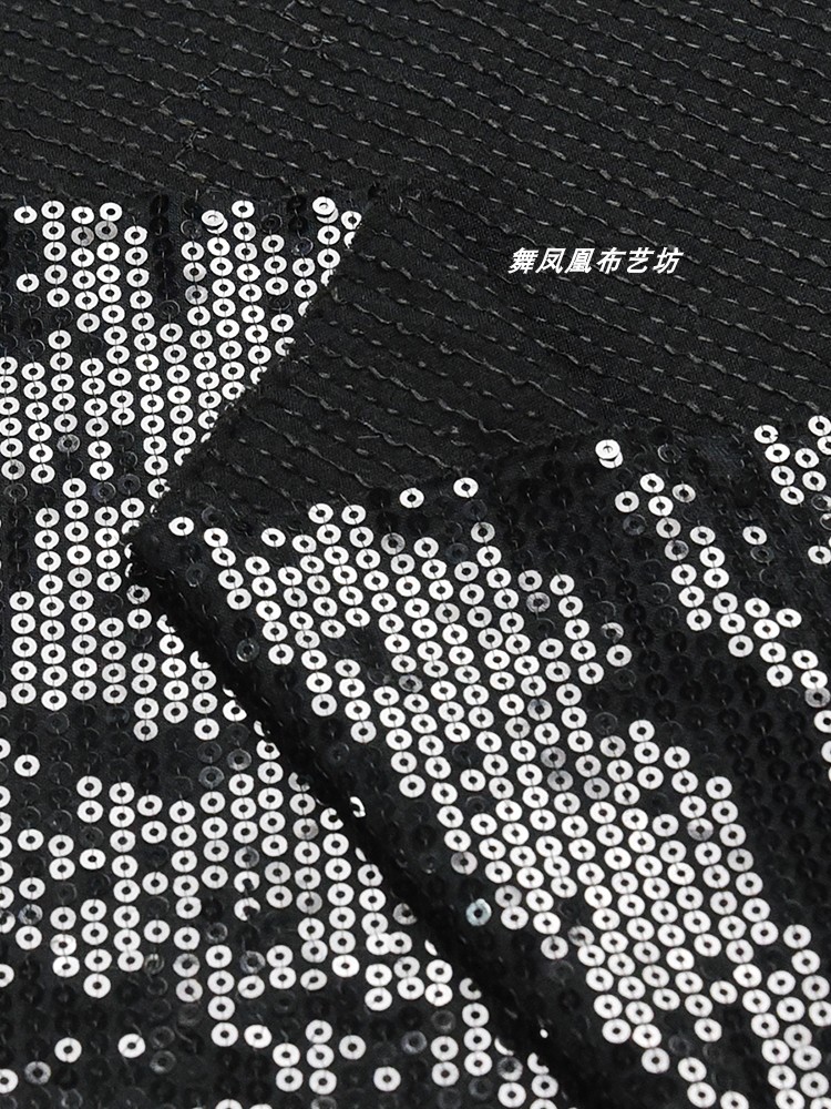 Black High Elastic Sequin Fabr - 3D Printing On Fabric ulasan dan harga