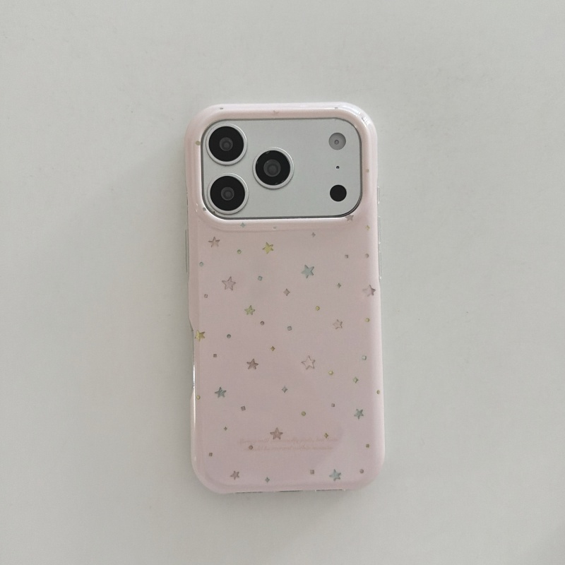Cute Pink Star Print Phone Cas - 3D Printing Iphone ulasan dan harga