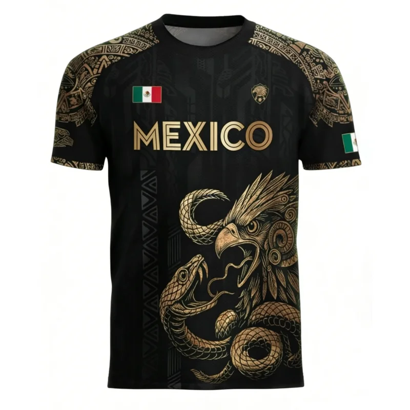 Mexican Flag Printed Men's T-s - 3D Printing Eagle ulasan dan harga