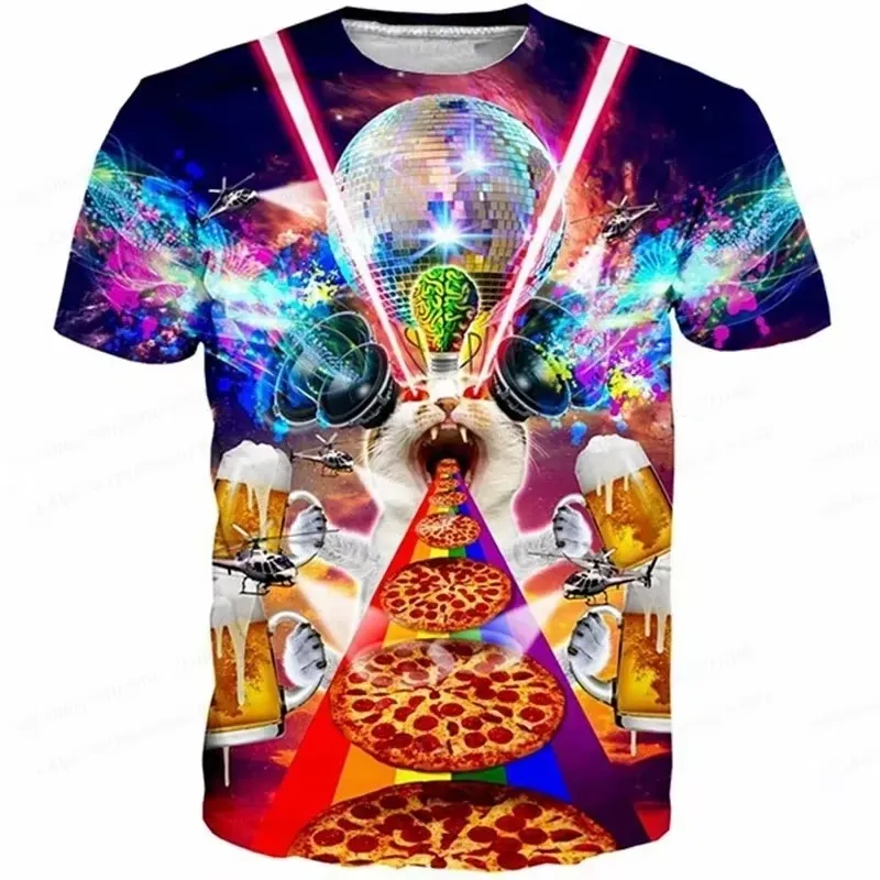 3D Printed Funny Cat T Shirt M - 3D Printing In Food ulasan dan harga