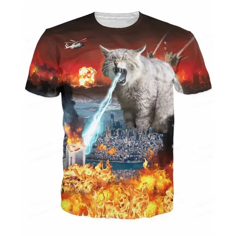 3D Printed Funny Cat T Shirt M - 3D Printing In Food ulasan dan harga