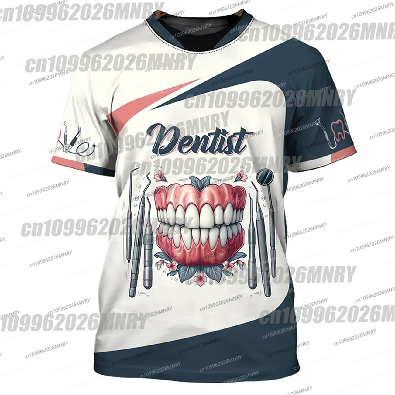 Man T-Shirt Tooth 3d Printed D - 3D Printing Tooth ulasan dan harga