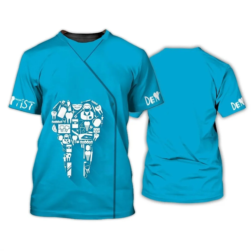 2024 Men's T-shirt Tooth 3d Pr - 3D Printing Tooth ulasan dan harga
