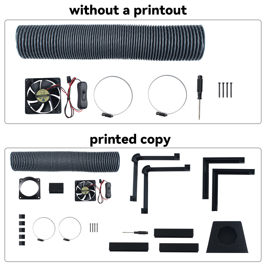 External Exhaust Fan Kit for B - 3D Printing Bambu ulasan dan harga