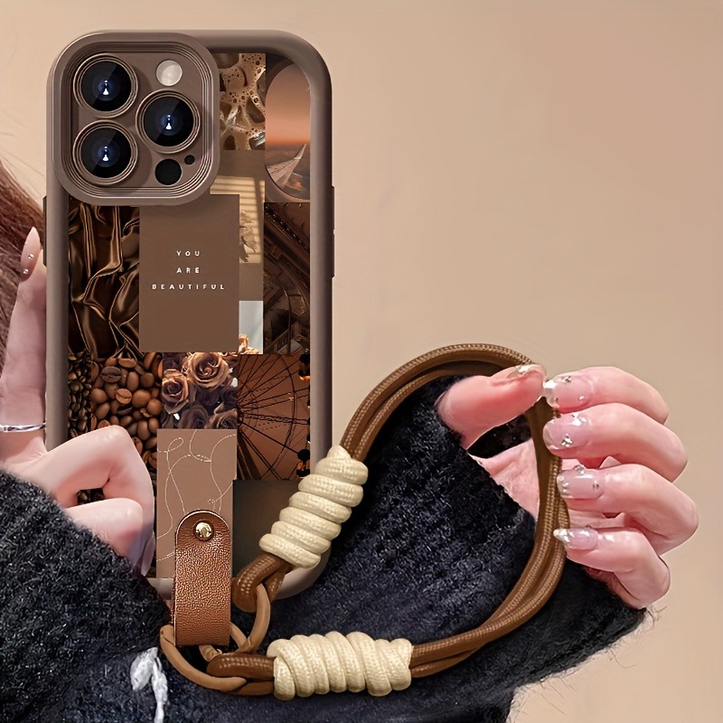 Brown Coffee Flowers Print Lan - 3D Printing Iphone ulasan dan harga
