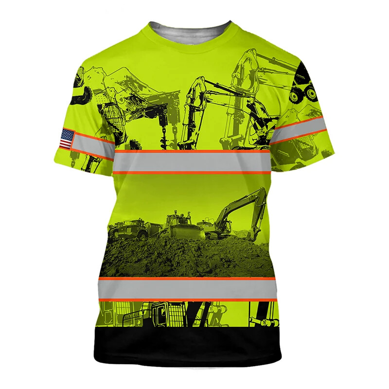 Excavator 3D Print T-shirt For - 3D Printing Operator ulasan dan harga